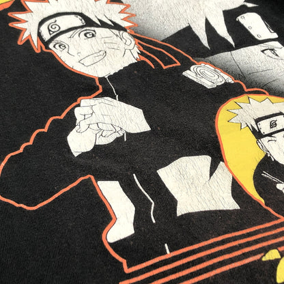 【現状渡し品】【メンズ】 NARUTO SHIPPUDEN -ナルト- 疾風伝 S/S TEE キャラクター プリント Tシャツ 半袖 古着 ヴィンテージ 146-260608-rs-01-fur サイズ：L カラー：ブラック 万代Net店
