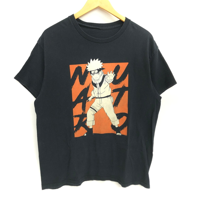 【現状渡し品】【メンズ】 NARUTO SHIPPUDEN -ナルト- 疾風伝 S/S TEE キャラクター プリント Tシャツ 半袖 古着 ヴィンテージ 146-260608-rs-03-fur サイズ：表記なし カラー：ブラック 万代Net店