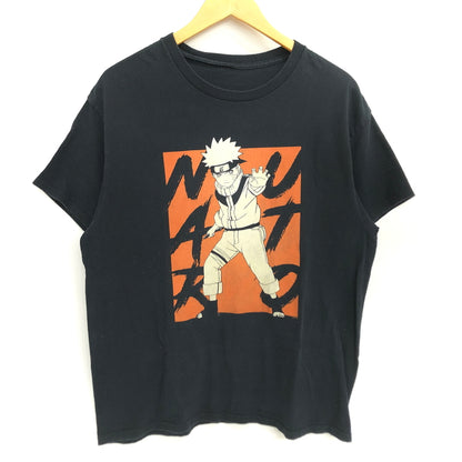 【現状渡し品】【メンズ】 NARUTO SHIPPUDEN -ナルト- 疾風伝 S/S TEE キャラクター プリント Tシャツ 半袖 古着 ヴィンテージ 146-260608-rs-03-fur サイズ：表記なし カラー：ブラック 万代Net店