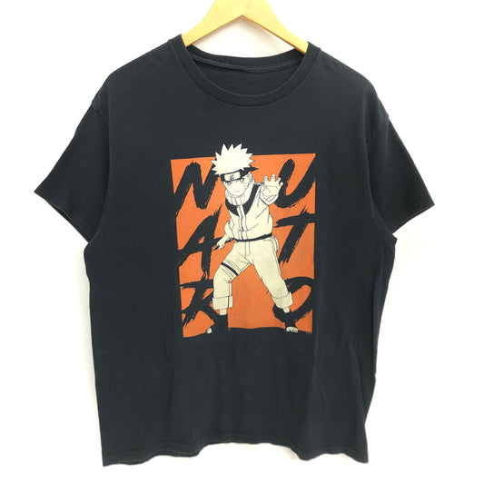 【現状渡し品】【メンズ】 NARUTO SHIPPUDEN -ナルト- 疾風伝 S/S TEE キャラクター プリント Tシャツ 半袖 古着 ヴィンテージ 146-260608-rs-03-fur サイズ：表記なし カラー：ブラック 万代Net店
