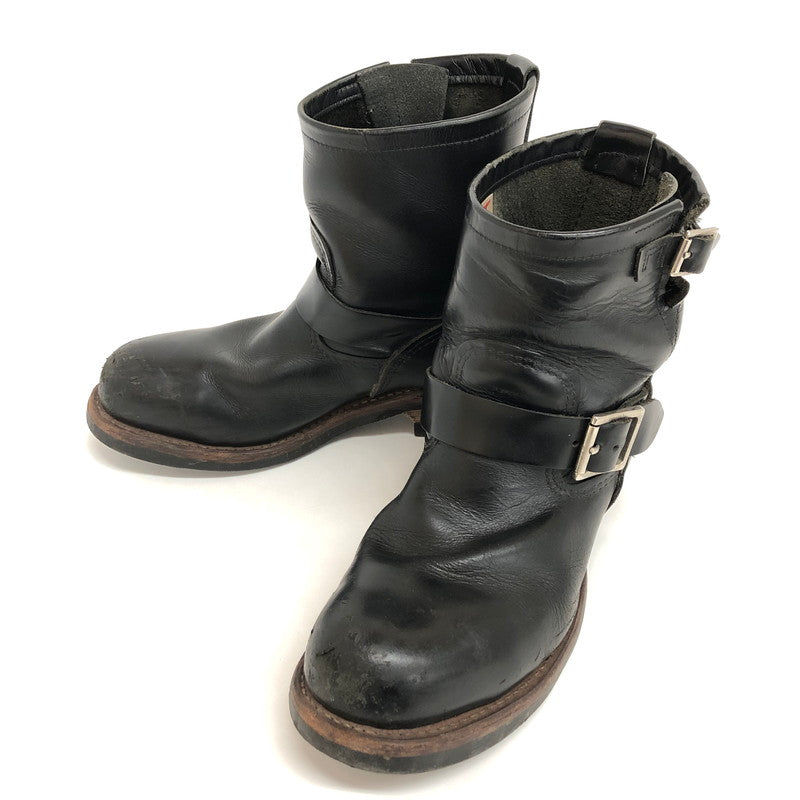 【ジャンク品】【メンズ】 RED WING レッドウィング ENGINEER BOOTS RW-2976 エンジニアブーツ 8インチ シューズ 靴 164-250226-rs-02-fur サイズ：26.0cm US 8D カラー：ブラック 万代Net店