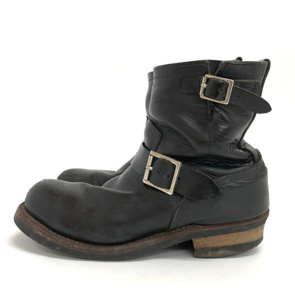 【ジャンク品】【メンズ】 RED WING レッドウィング ENGINEER BOOTS RW-2976 エンジニアブーツ 8インチ シューズ 靴 164-250226-rs-02-fur サイズ：26.0cm US 8D カラー：ブラック 万代Net店