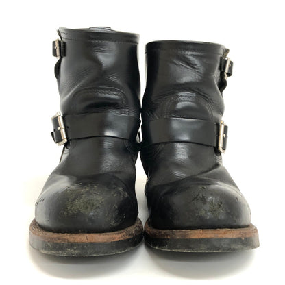 【ジャンク品】【メンズ】 RED WING レッドウィング ENGINEER BOOTS RW-2976 エンジニアブーツ 8インチ シューズ 靴 164-250226-rs-02-fur サイズ：26.0cm US 8D カラー：ブラック 万代Net店