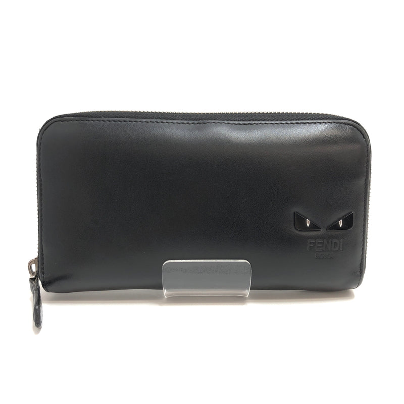 【中古品】【メンズ】 FENDI フェンディ BUGS EYE ZIP ROUND LONG WALLET 7M0210 6OC F0GXN モンスターアイ ラウンドファスナー 長財布 181-260608-rs-05-fur カラー：ブラック 万代Net店