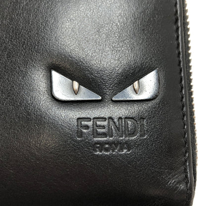 【中古品】【メンズ】 FENDI フェンディ BUGS EYE ZIP ROUND LONG WALLET 7M0210 6OC F0GXN モンスターアイ ラウンドファスナー 長財布 181-260608-rs-05-fur カラー：ブラック 万代Net店