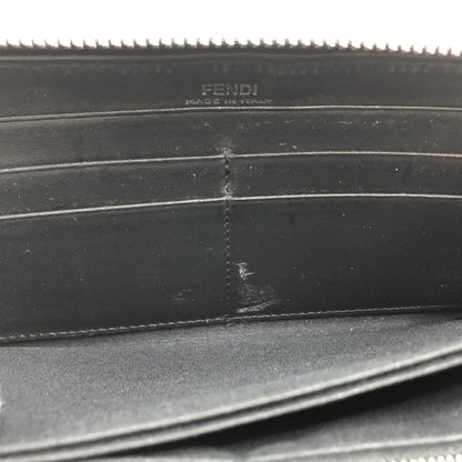 【中古品】【メンズ】 FENDI フェンディ BUGS EYE ZIP ROUND LONG WALLET 7M0210 6OC F0GXN モンスターアイ ラウンドファスナー 長財布 181-260701-rs-01-fur カラー：ブラック 万代Net店