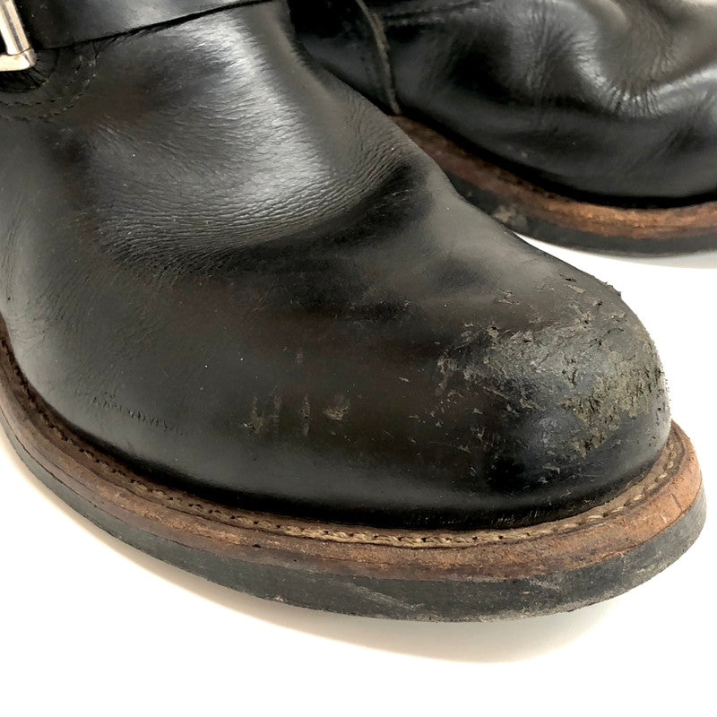 【ジャンク品】【メンズ】 RED WING レッドウィング ENGINEER BOOTS RW-2976 エンジニアブーツ 8インチ シューズ 靴 164-250226-rs-02-fur サイズ：26.0cm US 8D カラー：ブラック 万代Net店