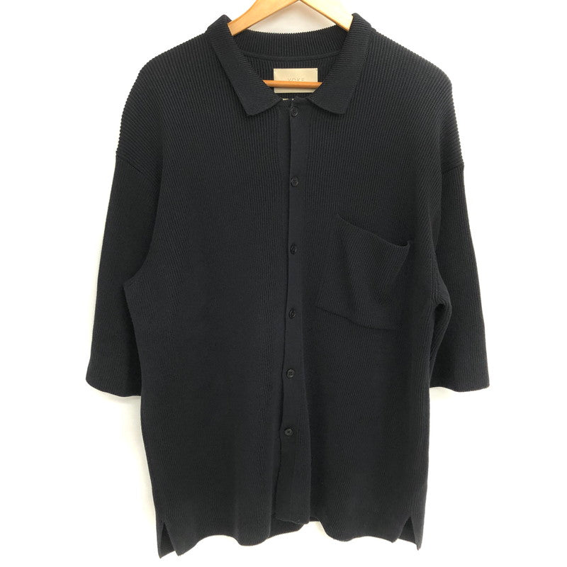 【現状渡し品】【メンズ】 YOKE ヨーク RIB KNITTED SHIRT YK24SS0699S ニットシャツ 半袖 トップス 140-251006-rs-01-fur サイズ：2 カラー：ブラック 万代Net店