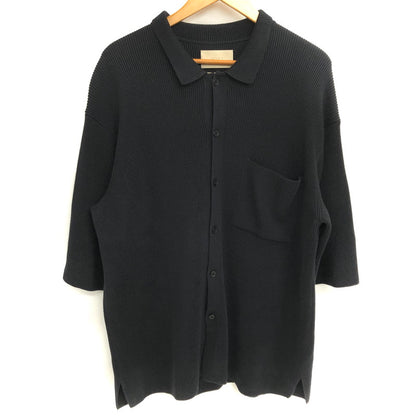 【現状渡し品】【メンズ】 YOKE ヨーク RIB KNITTED SHIRT YK24SS0699S ニットシャツ 半袖 トップス 140-251006-rs-01-fur サイズ：2 カラー：ブラック 万代Net店