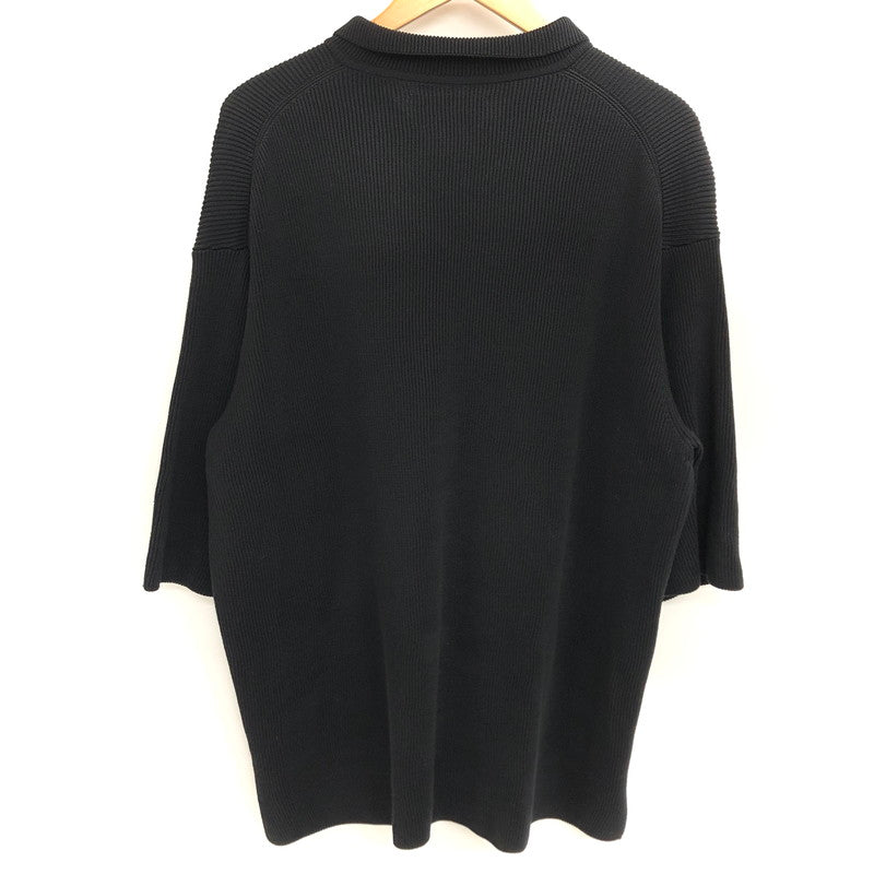 【現状渡し品】【メンズ】 YOKE ヨーク RIB KNITTED SHIRT YK24SS0699S ニットシャツ 半袖 トップス 140-251006-rs-01-fur サイズ：2 カラー：ブラック 万代Net店