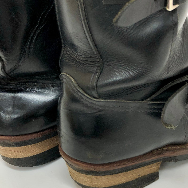 【ジャンク品】【メンズ】 RED WING レッドウィング ENGINEER BOOTS RW-2976 エンジニアブーツ 8インチ シューズ 靴 164-250226-rs-02-fur サイズ：26.0cm US 8D カラー：ブラック 万代Net店