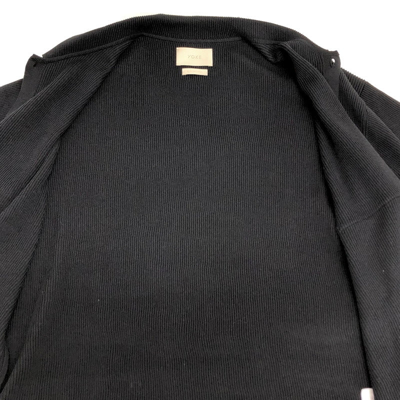 【現状渡し品】【メンズ】 YOKE ヨーク RIB KNITTED SHIRT YK24SS0699S ニットシャツ 半袖 トップス 140-251006-rs-01-fur サイズ：2 カラー：ブラック 万代Net店