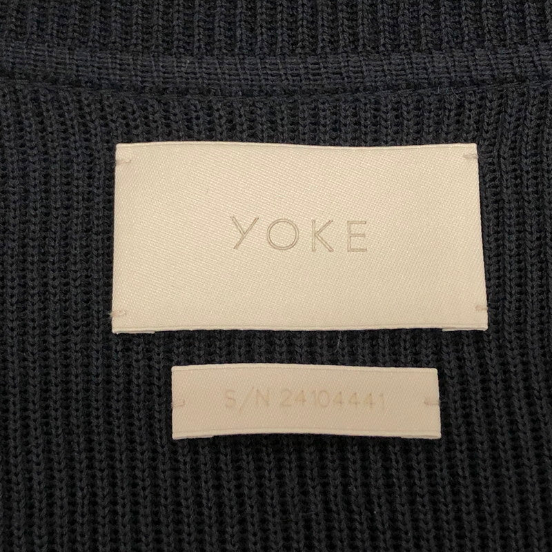 【現状渡し品】【メンズ】 YOKE ヨーク RIB KNITTED SHIRT YK24SS0699S ニットシャツ 半袖 トップス 140-251006-rs-01-fur サイズ：2 カラー：ブラック 万代Net店