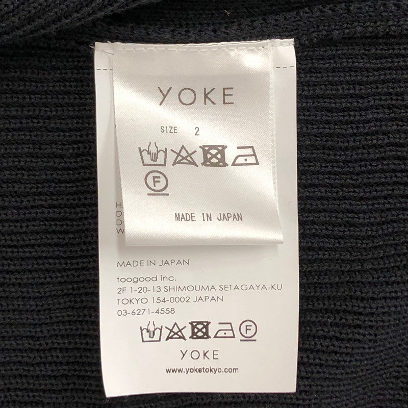 【現状渡し品】【メンズ】 YOKE ヨーク RIB KNITTED SHIRT YK24SS0699S ニットシャツ 半袖 トップス 140-251006-rs-01-fur サイズ：2 カラー：ブラック 万代Net店