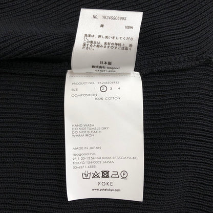 【現状渡し品】【メンズ】 YOKE ヨーク RIB KNITTED SHIRT YK24SS0699S ニットシャツ 半袖 トップス 140-251006-rs-01-fur サイズ：2 カラー：ブラック 万代Net店