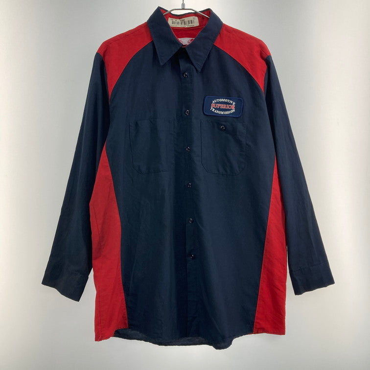 【中古品】【メンズ】 RED KAP レッドキャップ LS WORK SHIRT 146-260305-WA-07-iwa カラー：ネイビー レッド 万代Net店