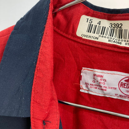 【中古品】【メンズ】 RED KAP レッドキャップ LS WORK SHIRT 146-260305-WA-07-iwa カラー：ネイビー レッド 万代Net店