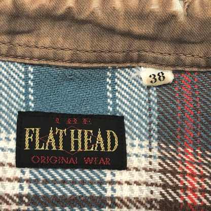 【現状渡し品】【メンズ】 THE FLAT HEAD ザフラットヘッド L/S SHIRT チェック柄 シャツ ネルシャツ 長袖 トップス アメカジ系 145-250226-rs-06-fur サイズ：38 カラー：ブルー/レッド系 万代Net店