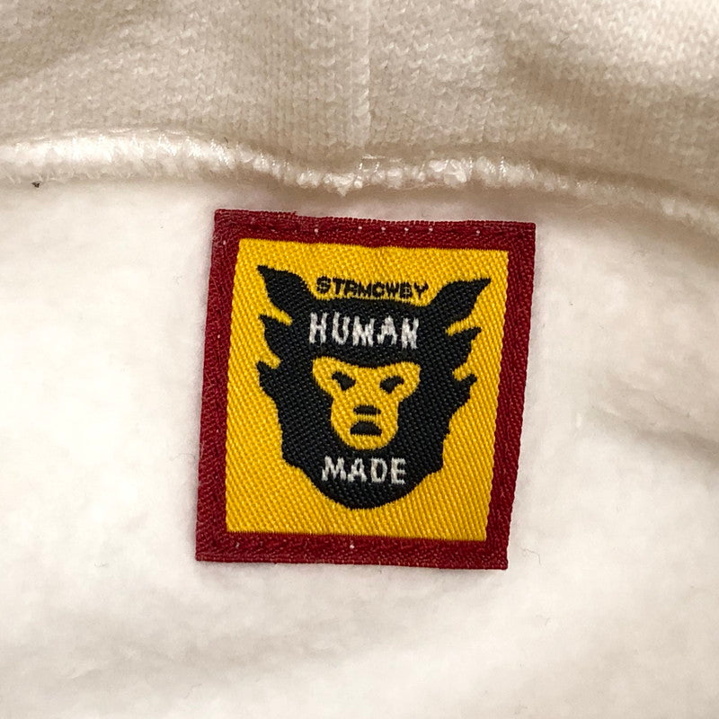 【現状渡し品】【メンズ】 HUMAN MADE ヒューマンメード × KAWS カウズ Hoodie プルオーバーフーディ パーカー 長袖 トップス ストリート系 142-251006-rs-05-fur サイズ：M カラー：ホワイト 万代Net店