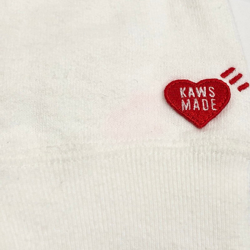 【現状渡し品】【メンズ】 HUMAN MADE ヒューマンメード × KAWS カウズ Hoodie プルオーバーフーディ パーカー 長袖 トップス ストリート系 142-251006-rs-05-fur サイズ：M カラー：ホワイト 万代Net店