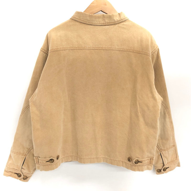 【現状渡し品】【メンズ】 SandWaterr サンドウォーター ORGANIZED WORK BLOUSON SW-J0302 キャンバスコットン ダック地 ブルゾン ジャケット アウター 古着 ヴィンテージ系 140-251006-rs-04-fur サイズ：2 カラー：ベージュ 万代Net店