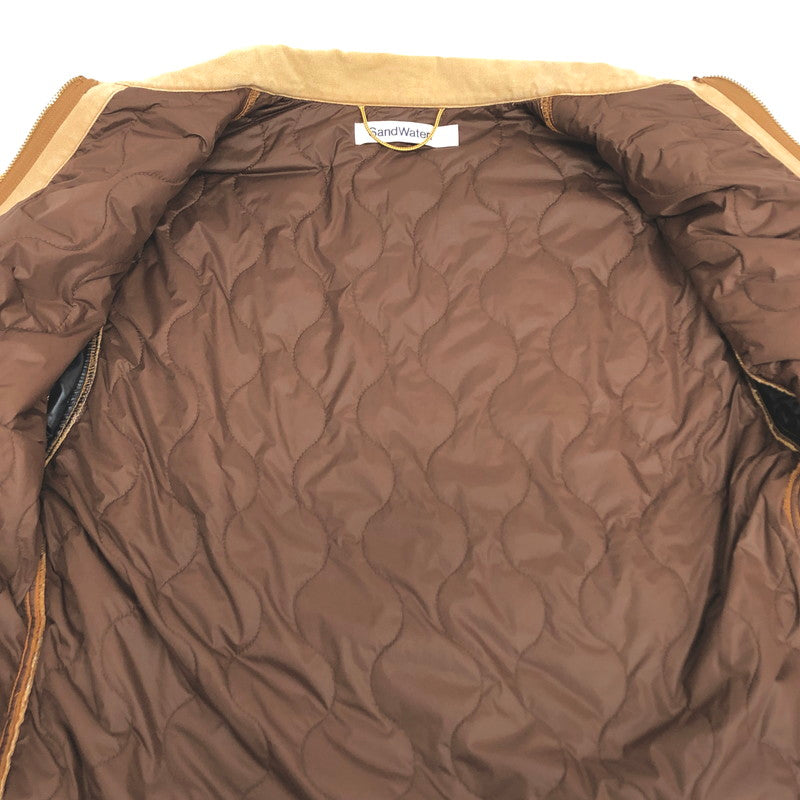 【現状渡し品】【メンズ】 SandWaterr サンドウォーター ORGANIZED WORK BLOUSON SW-J0302 キャンバスコットン ダック地 ブルゾン ジャケット アウター 古着 ヴィンテージ系 140-251006-rs-04-fur サイズ：2 カラー：ベージュ 万代Net店