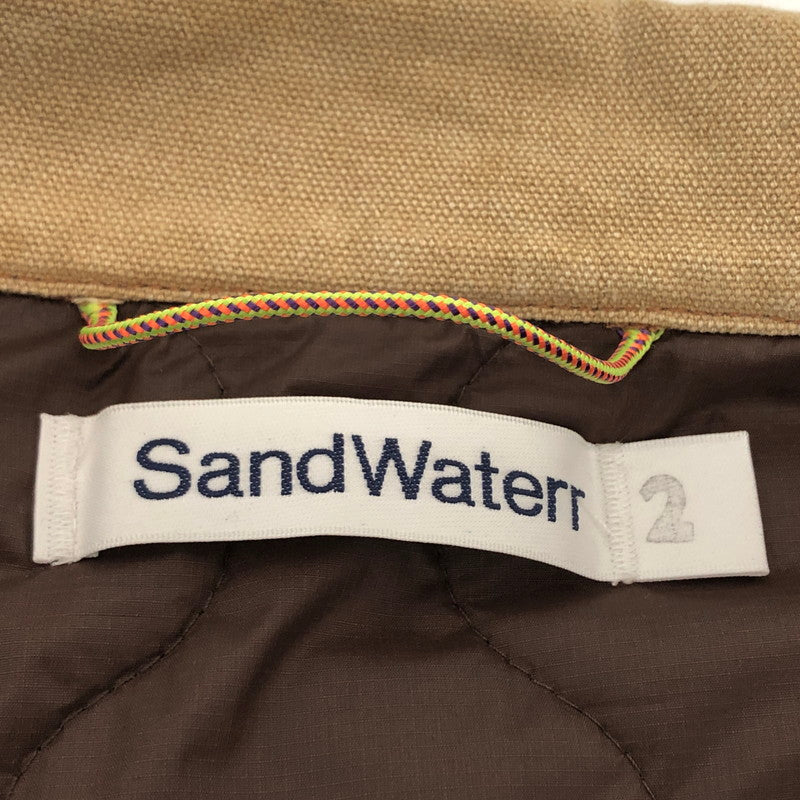 【現状渡し品】【メンズ】 SandWaterr サンドウォーター ORGANIZED WORK BLOUSON SW-J0302 キャンバスコットン ダック地 ブルゾン ジャケット アウター 古着 ヴィンテージ系 140-251006-rs-04-fur サイズ：2 カラー：ベージュ 万代Net店