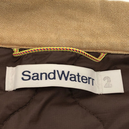 【現状渡し品】【メンズ】 SandWaterr サンドウォーター ORGANIZED WORK BLOUSON SW-J0302 キャンバスコットン ダック地 ブルゾン ジャケット アウター 古着 ヴィンテージ系 140-251006-rs-04-fur サイズ：2 カラー：ベージュ 万代Net店