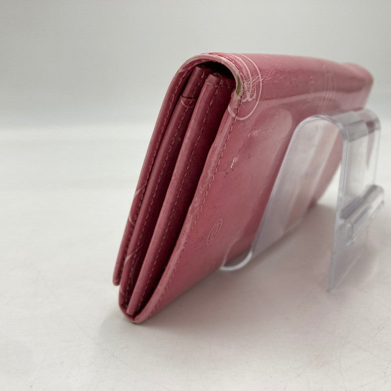 【中古品】【レディース】 CARTIER カルティエ ハッピーバースデー 長財布 二つ折り財布 201-250804-NS-16-iwa カラー：ピンク 万代Net店