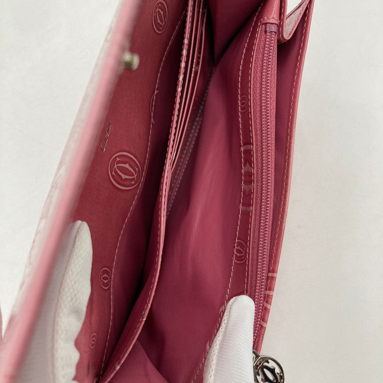 【中古品】【レディース】 CARTIER カルティエ ハッピーバースデー 長財布 二つ折り財布 201-250804-NS-16-iwa カラー：ピンク 万代Net店