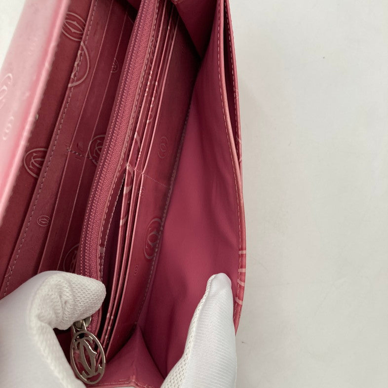 【中古品】【レディース】 CARTIER カルティエ ハッピーバースデー 長財布 二つ折り財布 201-250804-NS-16-iwa カラー：ピンク 万代Net店