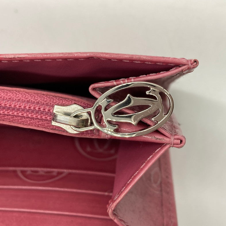【中古品】【レディース】 CARTIER カルティエ ハッピーバースデー 長財布 二つ折り財布 201-250804-NS-16-iwa カラー：ピンク 万代Net店