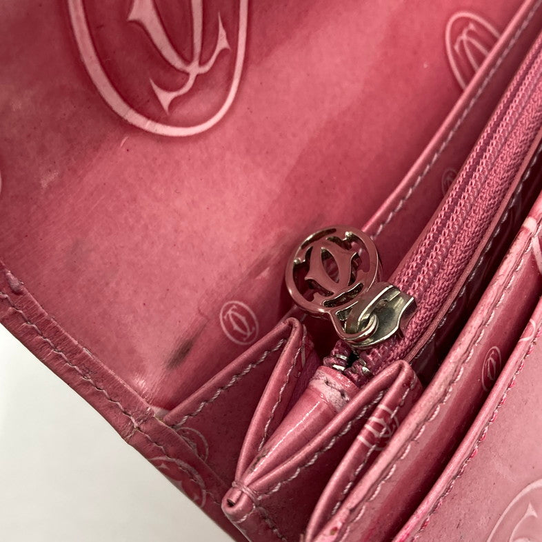 【中古品】【レディース】 CARTIER カルティエ ハッピーバースデー 長財布 二つ折り財布 201-250804-NS-16-iwa カラー：ピンク 万代Net店