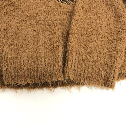 【現状渡し品】【メンズ】 doublet ダブレット ANIMAL EMBROIDERY PULLOVER 21AW33KN55 アルパカ ニット セーター 長袖 トップス 140-251006-rs-06-fur サイズ：M カラー：ブラウン・ベージュ系 万代Net店