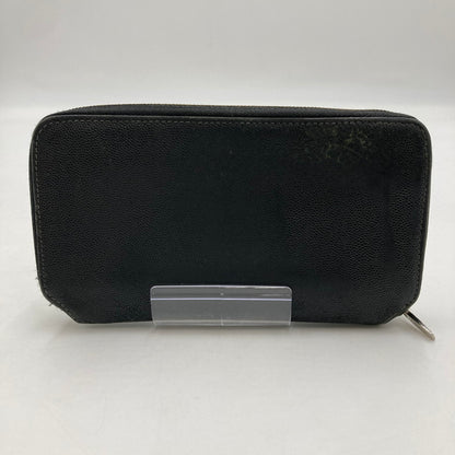 【中古品】【メンズ/レディース】 CARTIER カルティエ サントス レザー ラウンドファスナー 長財布 200-250804-NS-17-iwa カラー：ブラック シルバー ゴールド 万代Net店