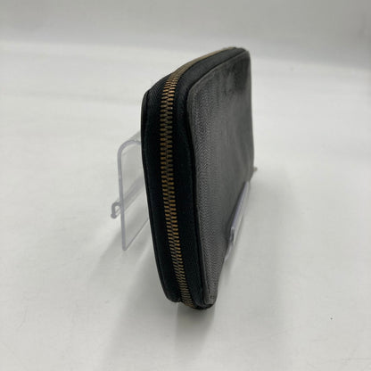 【中古品】【メンズ/レディース】 CARTIER カルティエ サントス レザー ラウンドファスナー 長財布 200-250804-NS-17-iwa カラー：ブラック シルバー ゴールド 万代Net店