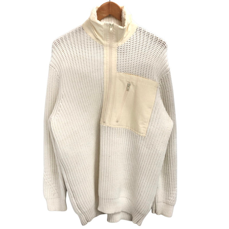 【中古品】【メンズ】 Y-3 ワイスリー GK4800 1IM001 ハーフジップ ニット セーター 長袖 トップス スポーツ系 148-251007-rs-01-fur サイズ：M カラー：ホワイト 万代Net店