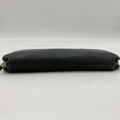 【中古品】【メンズ/レディース】 CARTIER カルティエ サントス レザー ラウンドファスナー 長財布 200-250804-NS-17-iwa カラー：ブラック シルバー ゴールド 万代Net店