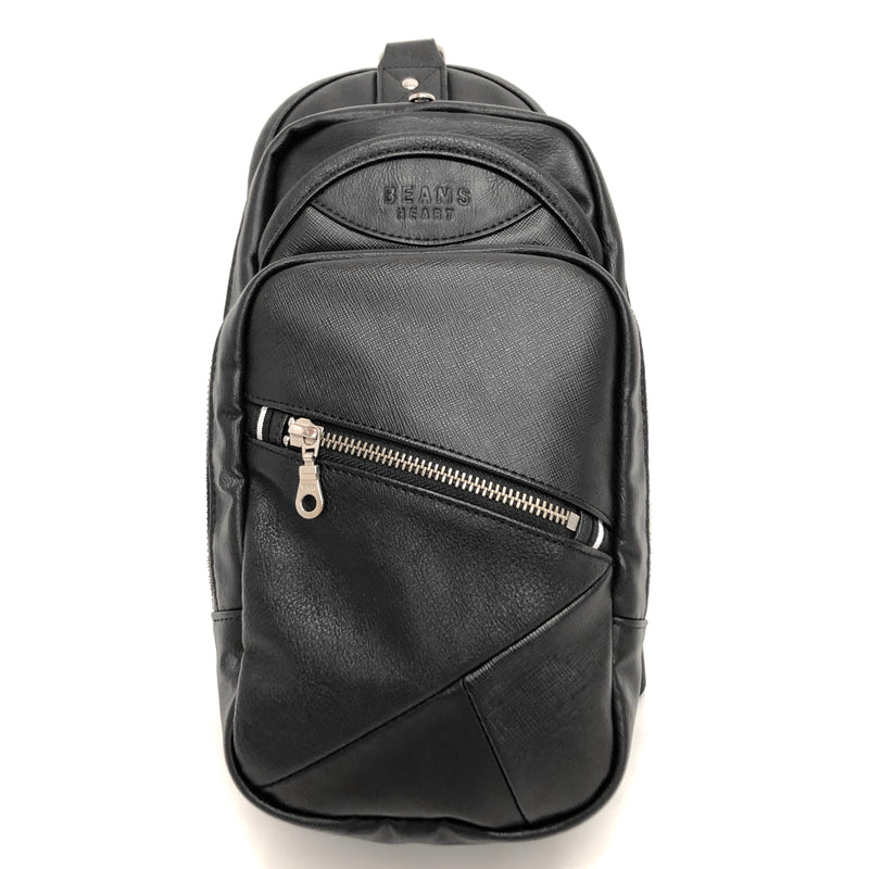 【中古品】【メンズ/レディース】 BEAMS HEART ビームスハート ONE-SHOULDER BAG 42-61-0233-201 ワンショルダーバッグ ボディバッグ 鞄 188-260609-rs-01-fur カラー：ブラック 万代Net店