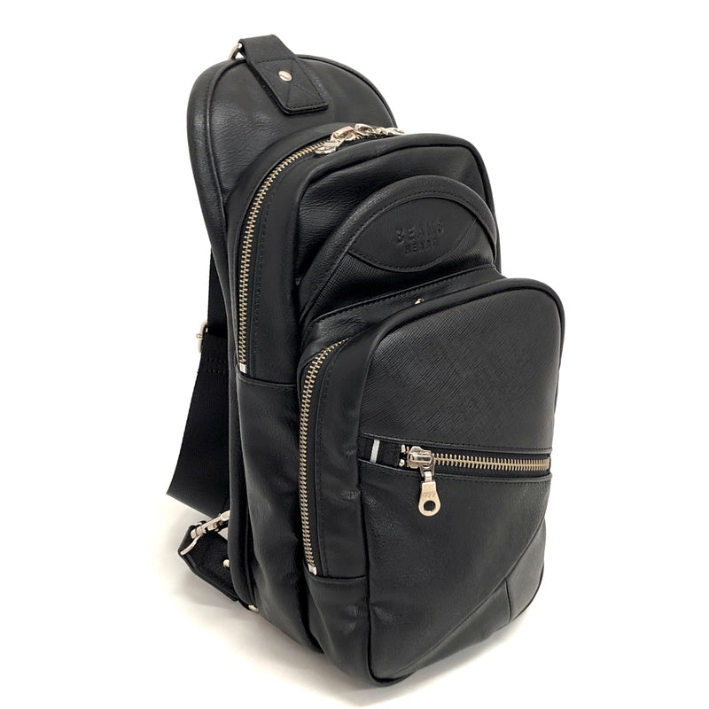 【中古品】【メンズ/レディース】 BEAMS HEART ビームスハート ONE-SHOULDER BAG 42-61-0233-201 ワンショルダーバッグ ボディバッグ 鞄 188-260609-rs-01-fur カラー：ブラック 万代Net店