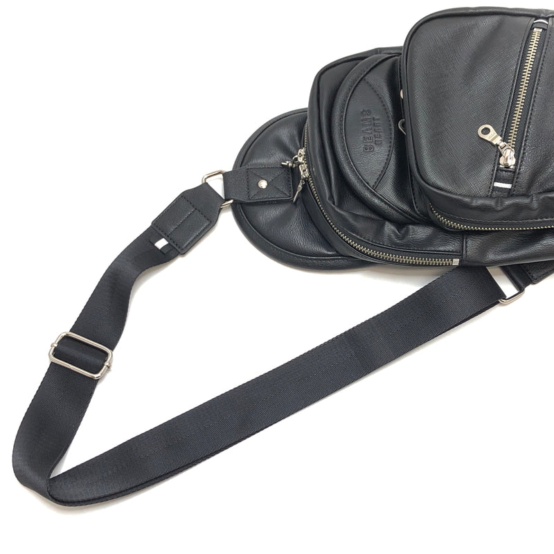 【中古品】【メンズ/レディース】 BEAMS HEART ビームスハート ONE-SHOULDER BAG 42-61-0233-201 ワンショルダーバッグ ボディバッグ 鞄 188-260609-rs-01-fur カラー：ブラック 万代Net店