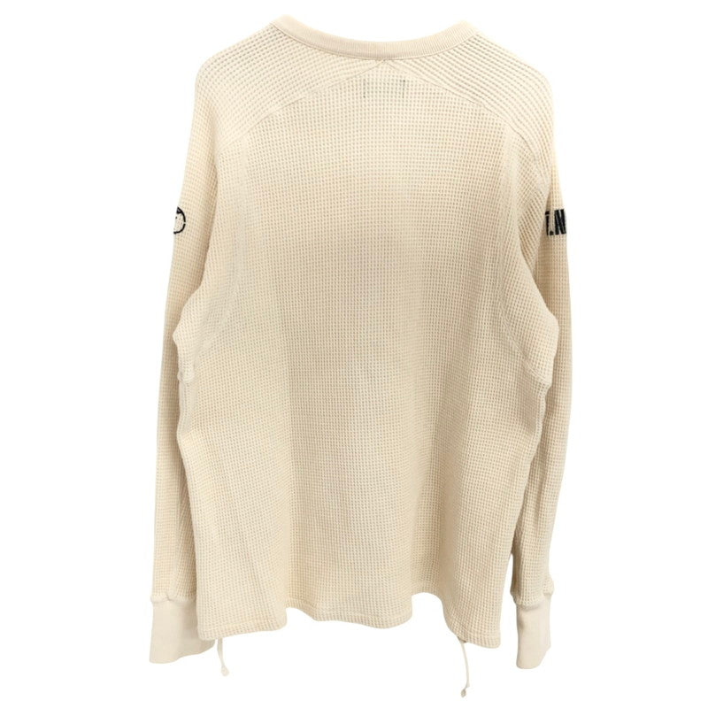 【中古品】【メンズ】 FAF(Fake As Flowers) フェイク アス フラワーズ Thermal Henley Shirts 13412010 サーマルヘンリー シャツ 長袖 トップス 147-260312-rs-03-fur サイズ：L カラー：アイボリー系 万代Net店