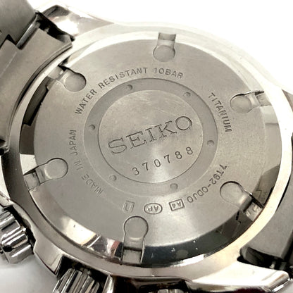 【現状渡し品】【メンズ/レディース】 SEIKO セイコー CHRONOGRAPH 7T92-0DJ0 クロノグラフ アナログ ウォッチ 腕時計 197-260609-rs-02-fur カラー：シルバー/ブラック 万代Net店
