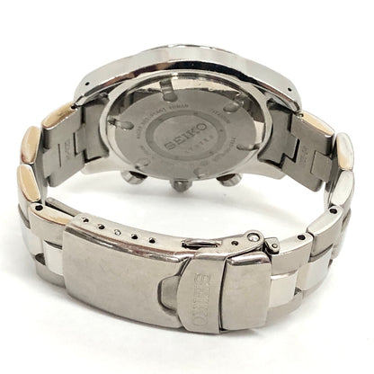 【現状渡し品】【メンズ/レディース】 SEIKO セイコー CHRONOGRAPH 7T92-0DJ0 クロノグラフ アナログ ウォッチ 腕時計 197-260609-rs-02-fur カラー：シルバー/ブラック 万代Net店