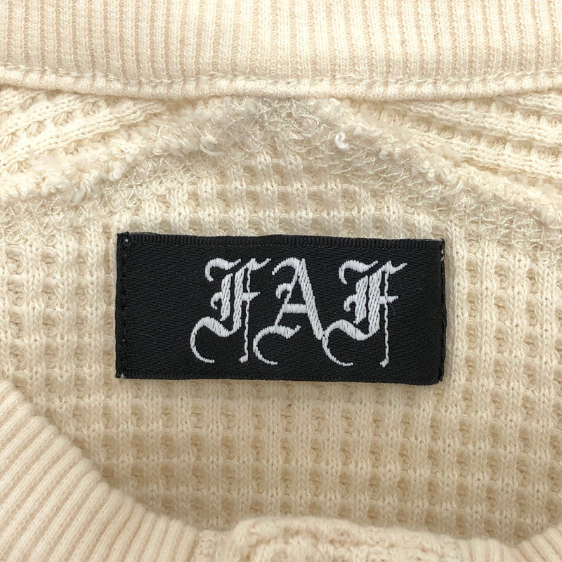 【中古品】【メンズ】 FAF(Fake As Flowers) フェイク アス フラワーズ Thermal Henley Shirts 13412010 サーマルヘンリー シャツ 長袖 トップス 147-260312-rs-03-fur サイズ：L カラー：アイボリー系 万代Net店