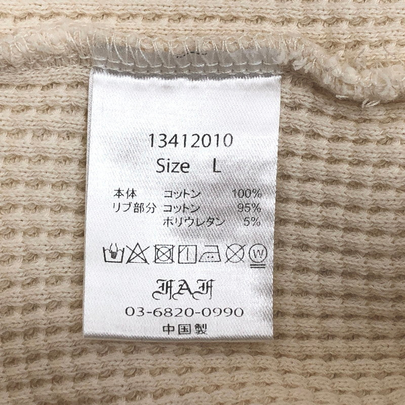 【中古品】【メンズ】 FAF(Fake As Flowers) フェイク アス フラワーズ Thermal Henley Shirts 13412010 サーマルヘンリー シャツ 長袖 トップス 147-260312-rs-03-fur サイズ：L カラー：アイボリー系 万代Net店