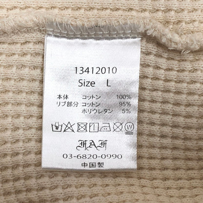 【中古品】【メンズ】 FAF(Fake As Flowers) フェイク アス フラワーズ Thermal Henley Shirts 13412010 サーマルヘンリー シャツ 長袖 トップス 147-260312-rs-03-fur サイズ：L カラー：アイボリー系 万代Net店