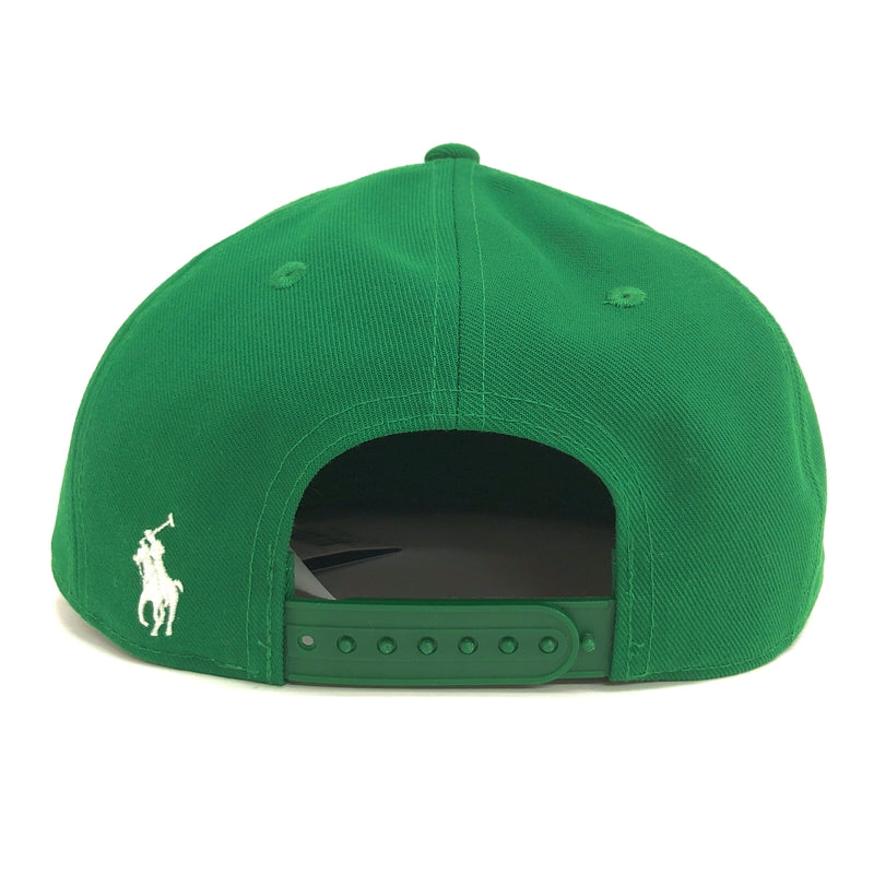 【中古美品】【メンズ/レディース】 POLO RALPH LAUREN ポロ・ラルフローレン Embroidered Flat Cap エンブロイダード ベースボール キャップ 帽子 185-260609-rs-04-fur サイズ：ONE SIZE(58cm) カラー：グリーン 万代Net店
