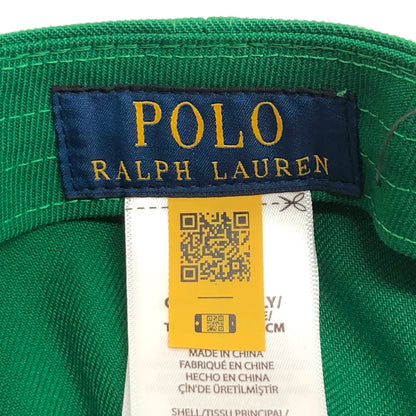 【中古美品】【メンズ/レディース】 POLO RALPH LAUREN ポロ・ラルフローレン Embroidered Flat Cap エンブロイダード ベースボール キャップ 帽子 185-260609-rs-04-fur サイズ：ONE SIZE(58cm) カラー：グリーン 万代Net店
