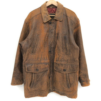【ジャンク品】【メンズ】 RESERVATIONS・TICKETS リザベーションズ チケッツ 73405 ラムレザージャケット フライトジャケット 羊皮 韓国製 アウター 古着 ヴィンテージ系 145-251017-rs-10-fur サイズ：M カラー：ブラウン系 万代Net店